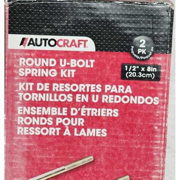 Auto Craft Round U-Bolt Spring Kit 2Pk 1/2”x8” (20.3cm) ACI30136 | Heavy Duty - Picture 2 of 8